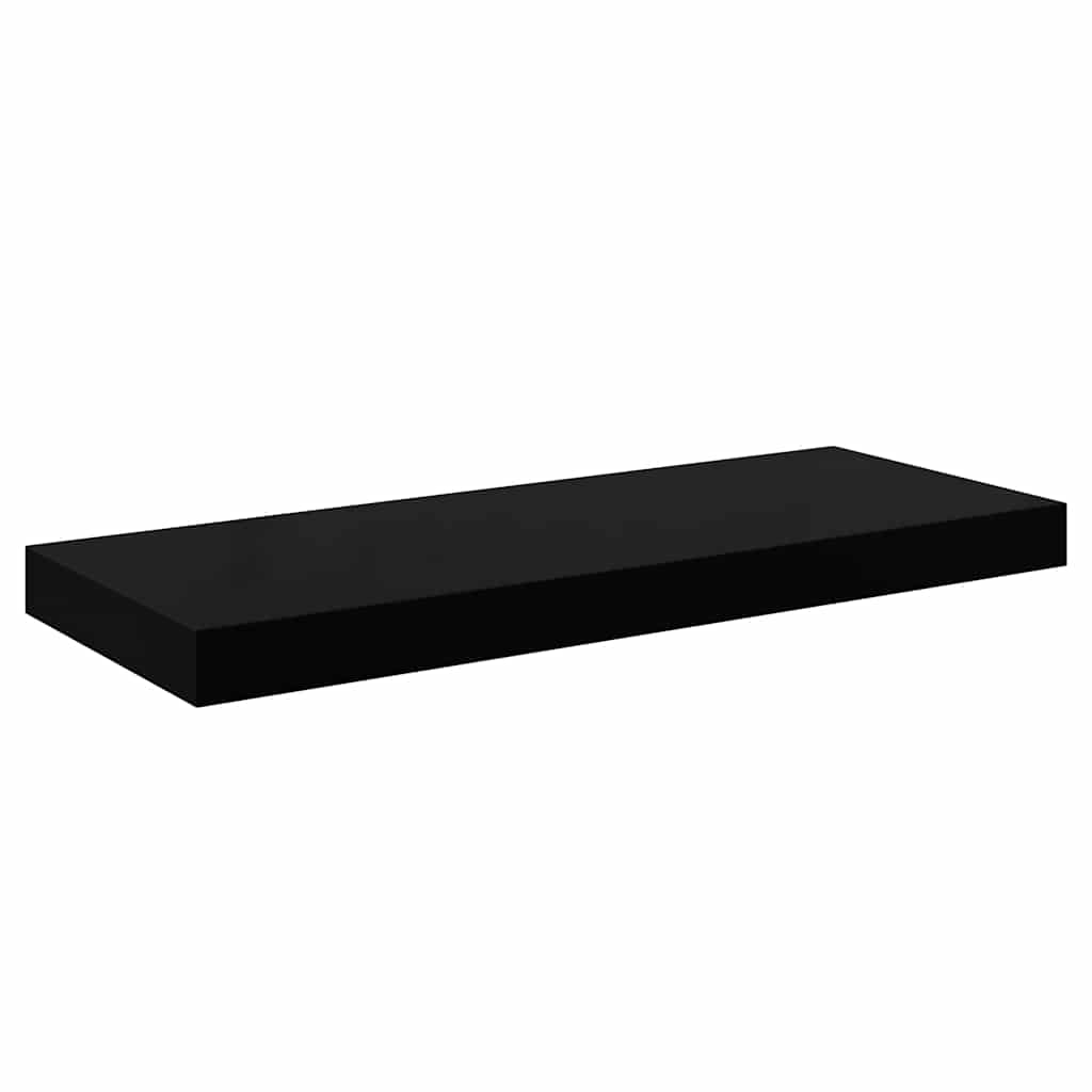 Floating Wall Shelf High Gloss Black 60x23.5x3.8 cm MDF