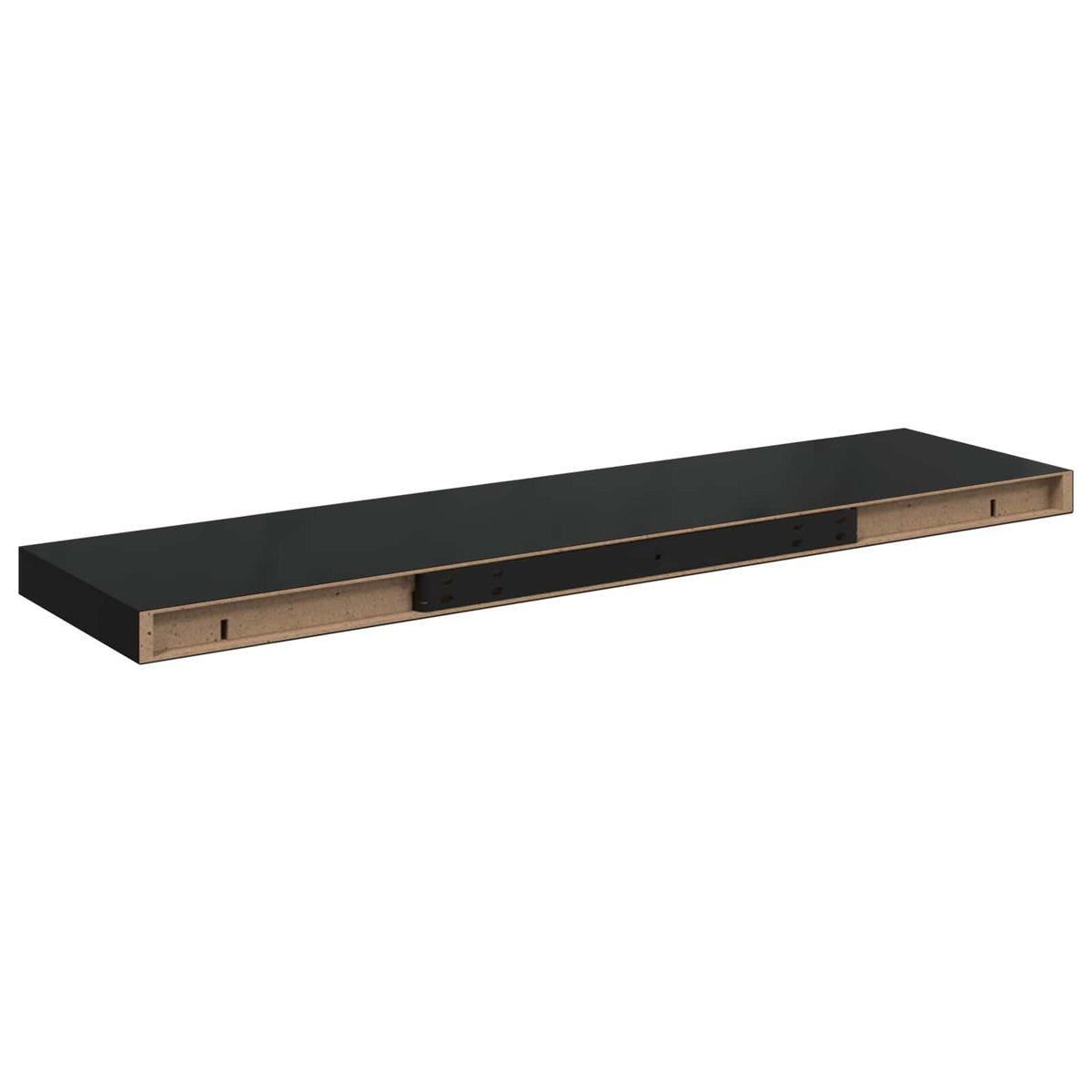 323775 vidaXL Floating Wall Shelf High Gloss Black 90x23,5x3,8 cm MDF