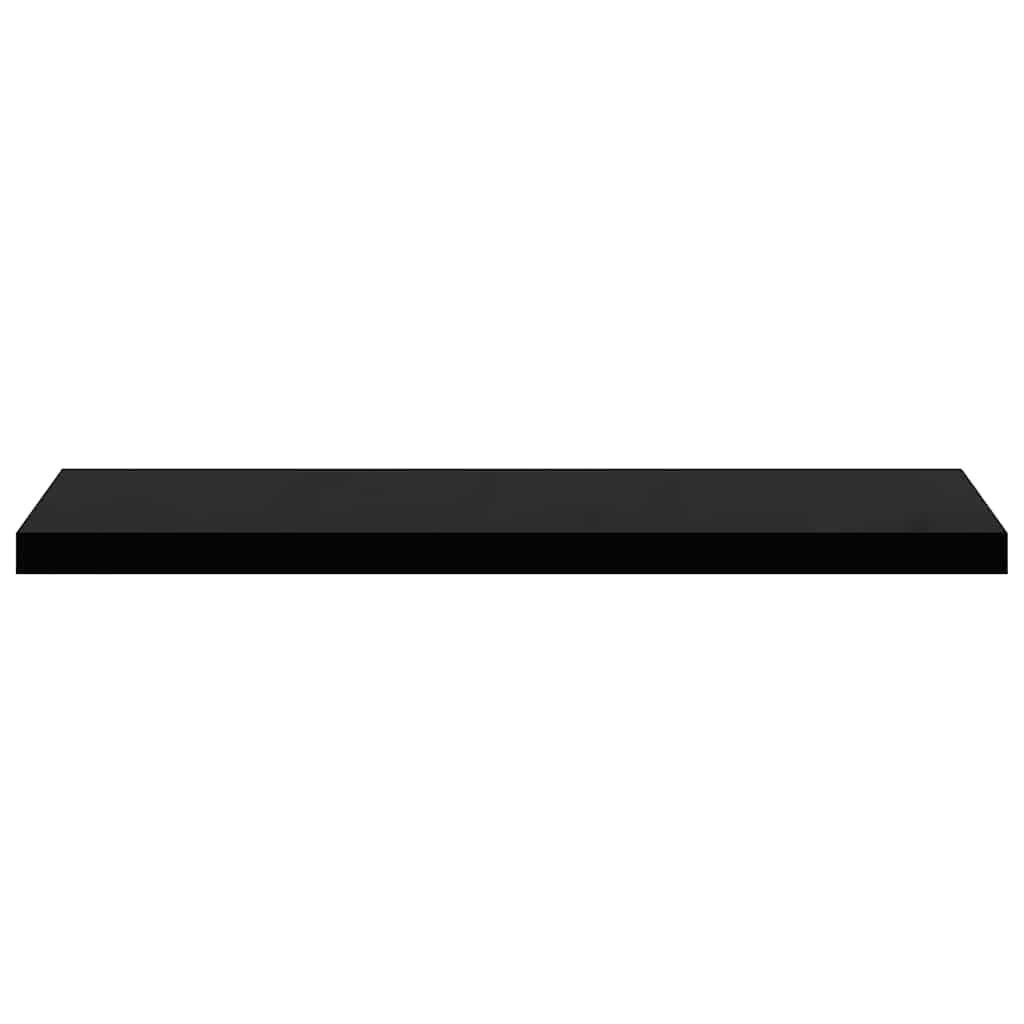 Floating Wall Shelves 2 pcs High Gloss Black 90x23.5x3.8 cm MDF