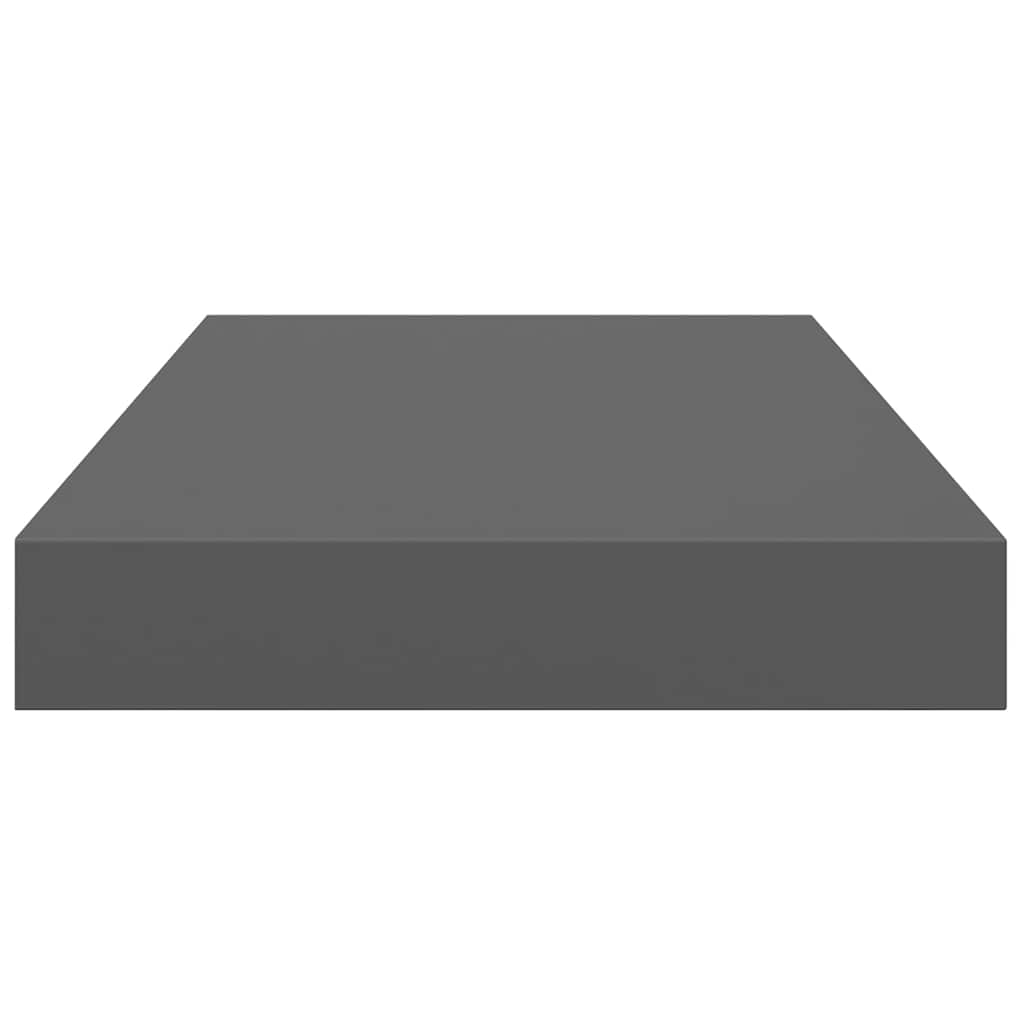 Floating Wall Shelf High Gloss Grey 40x23x3.8 cm MDF