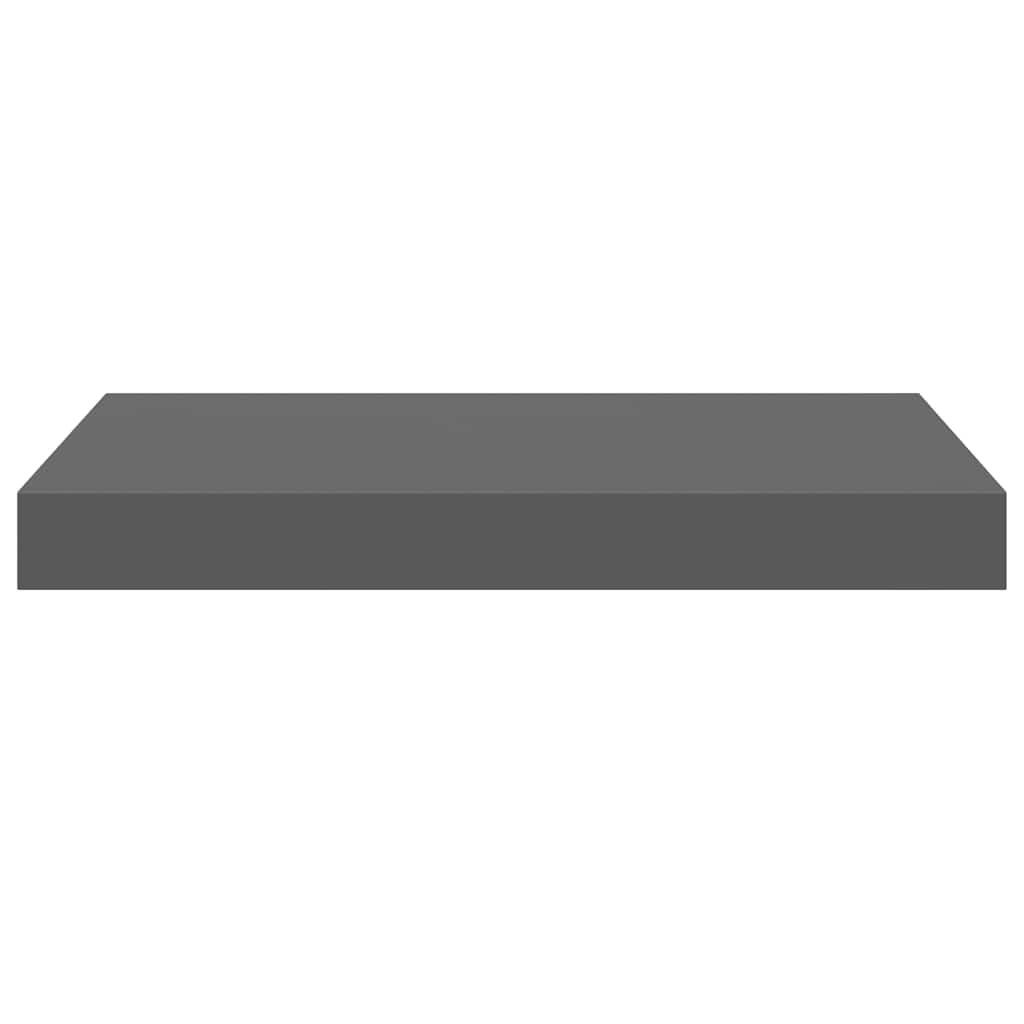 Floating Wall Shelves 4 pcs High Gloss Grey 40x23x3.8 cm MDF
