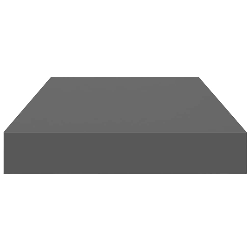 Floating Wall Shelves 4 pcs High Gloss Grey 40x23x3.8 cm MDF