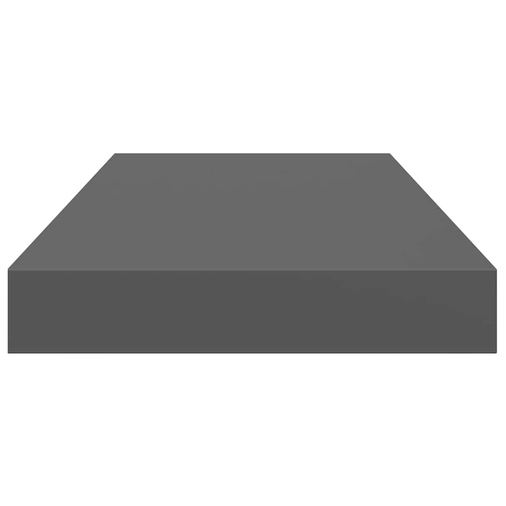 Floating Wall Shelves 4 pcs High Gloss Grey 50x23x3.8 cm MDF