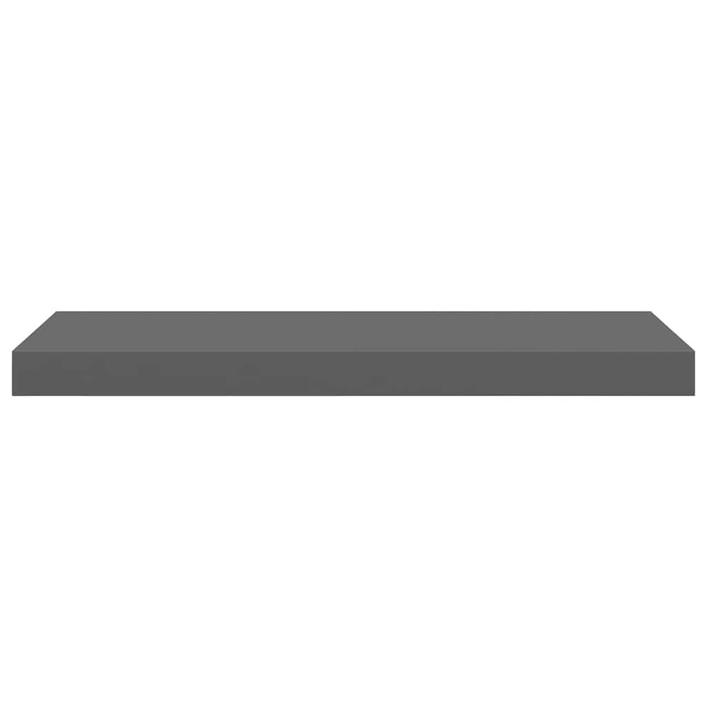 Floating Wall Shelf High Gloss Grey 60x23.5x3.8 cm MDF
