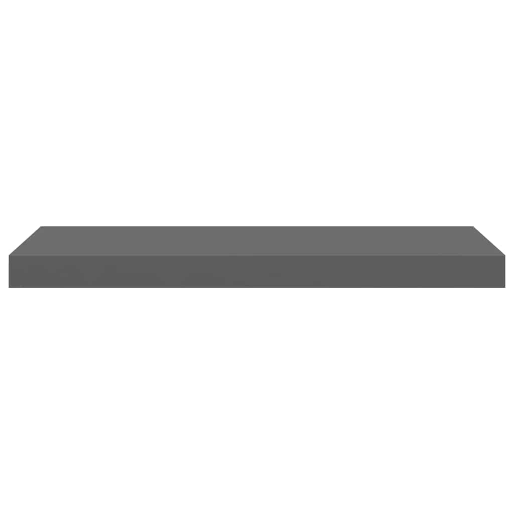 Floating Wall Shelves 4 pcs High Gloss Grey 60x23.5x3.8 cm MDF