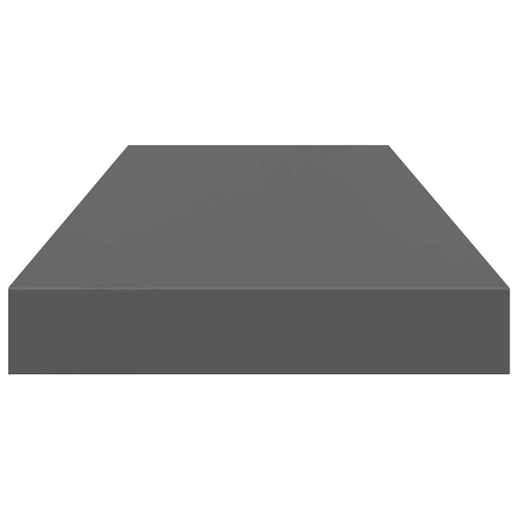 Floating Wall Shelves 4 pcs High Gloss Grey 60x23.5x3.8 cm MDF