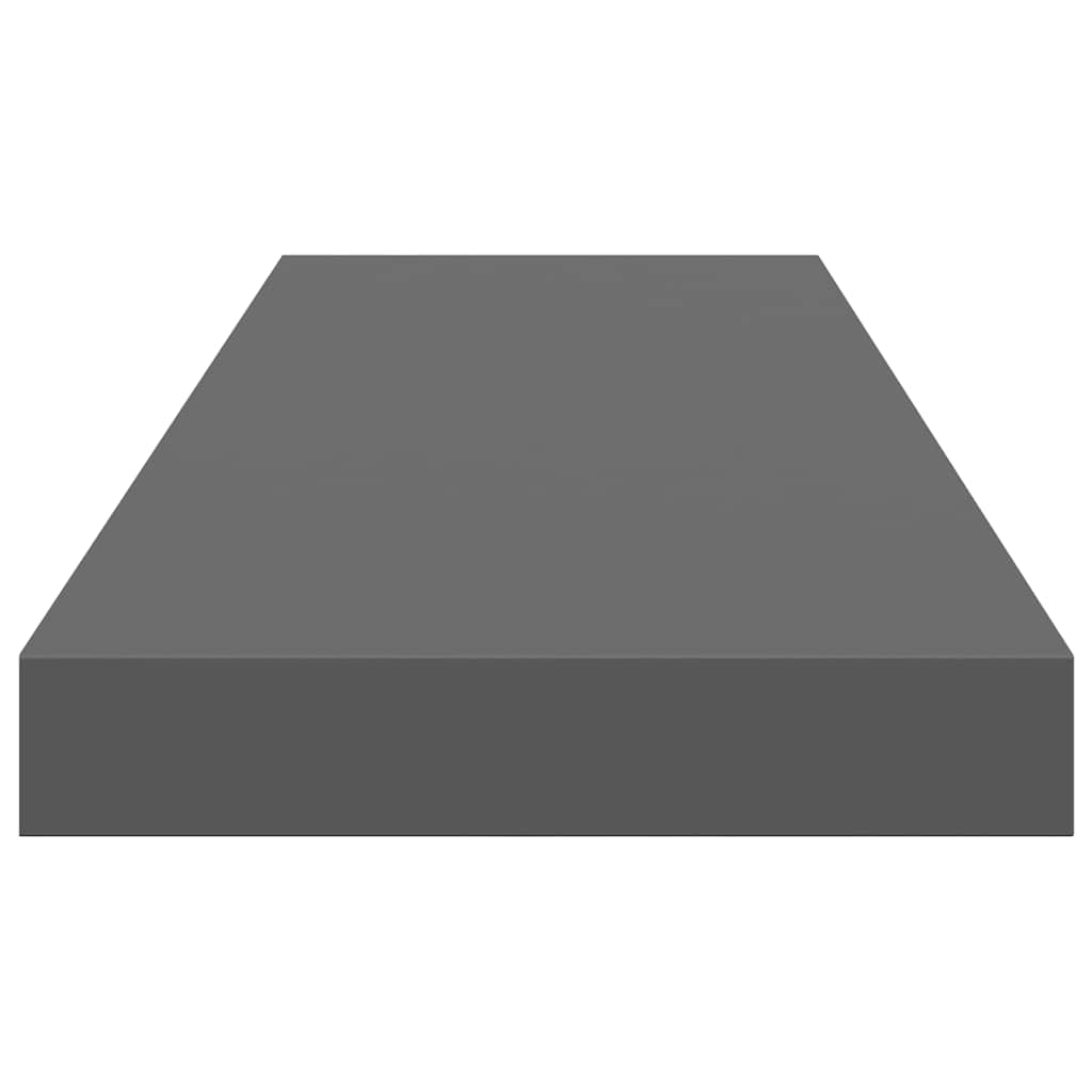 Floating Wall Shelf High Gloss Grey 80x23.5x3.8 cm MDF