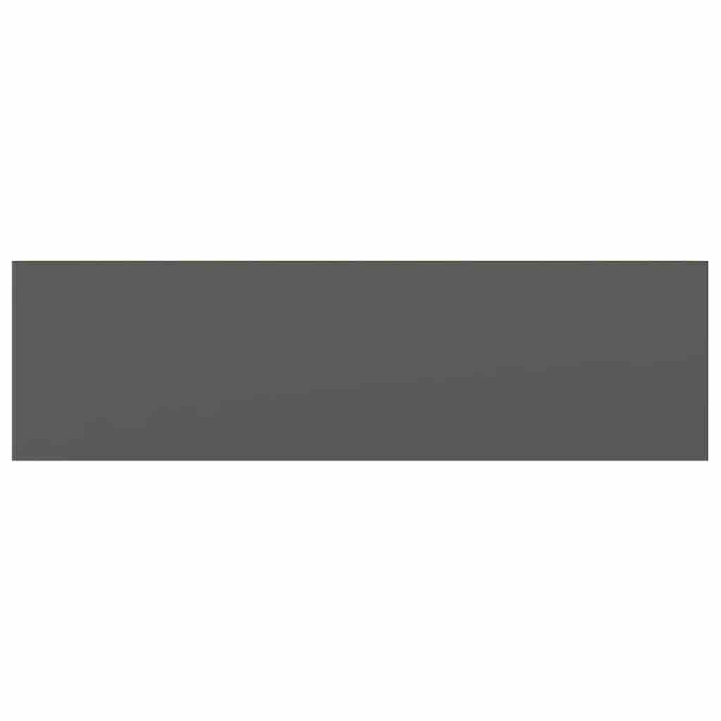Floating Wall Shelf High Gloss Grey 80x23.5x3.8 cm MDF