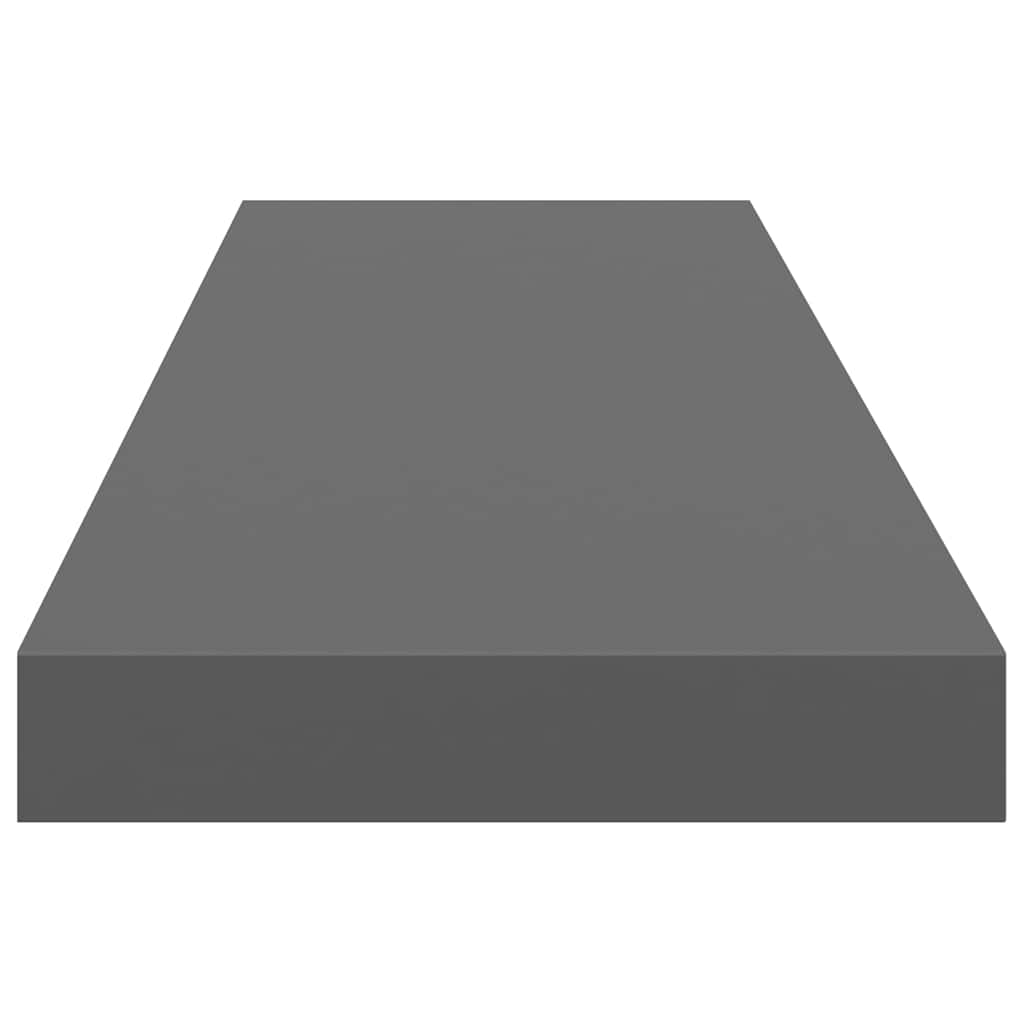 Floating Wall Shelf High Gloss Grey 90x23.5x3.8 cm MDF