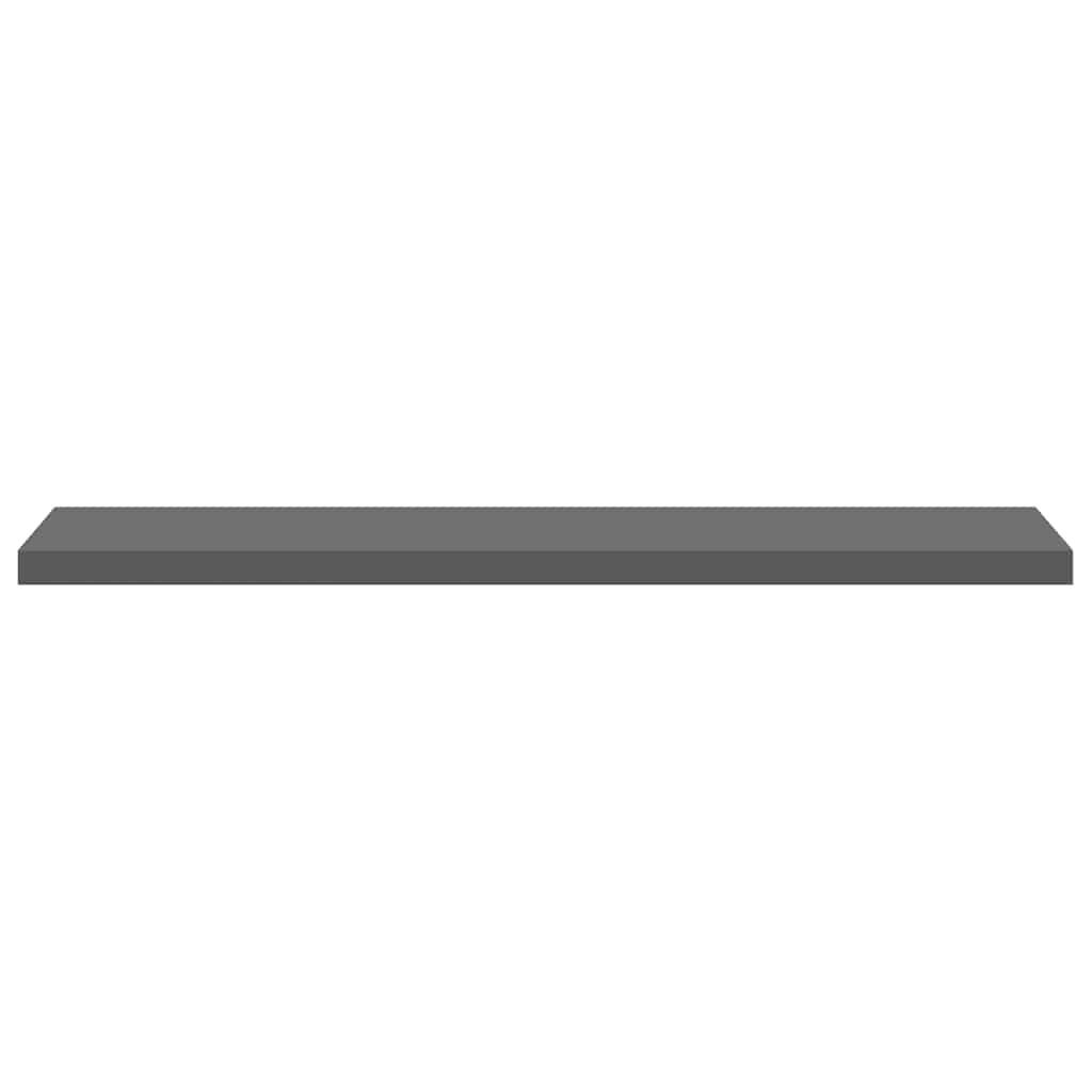 Floating Wall Shelves 4 pcs High Gloss Grey 120x23.5x3.8 cm MDF