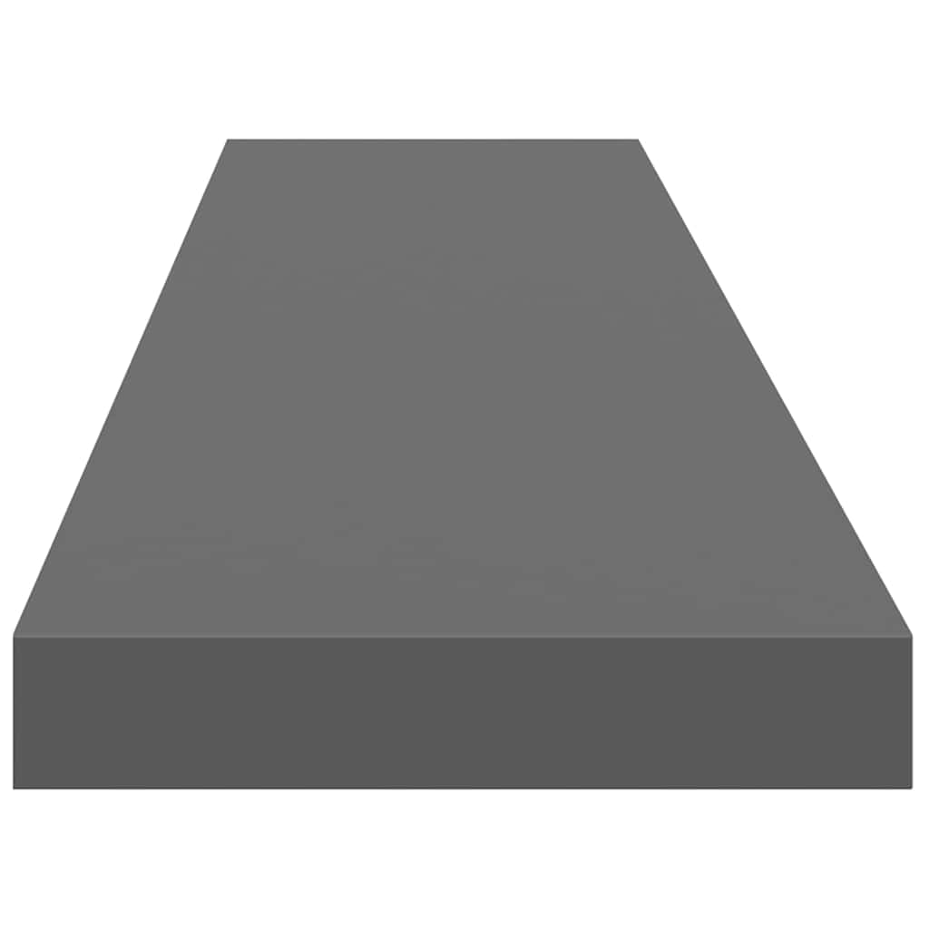 Floating Wall Shelves 4 pcs High Gloss Grey 120x23.5x3.8 cm MDF