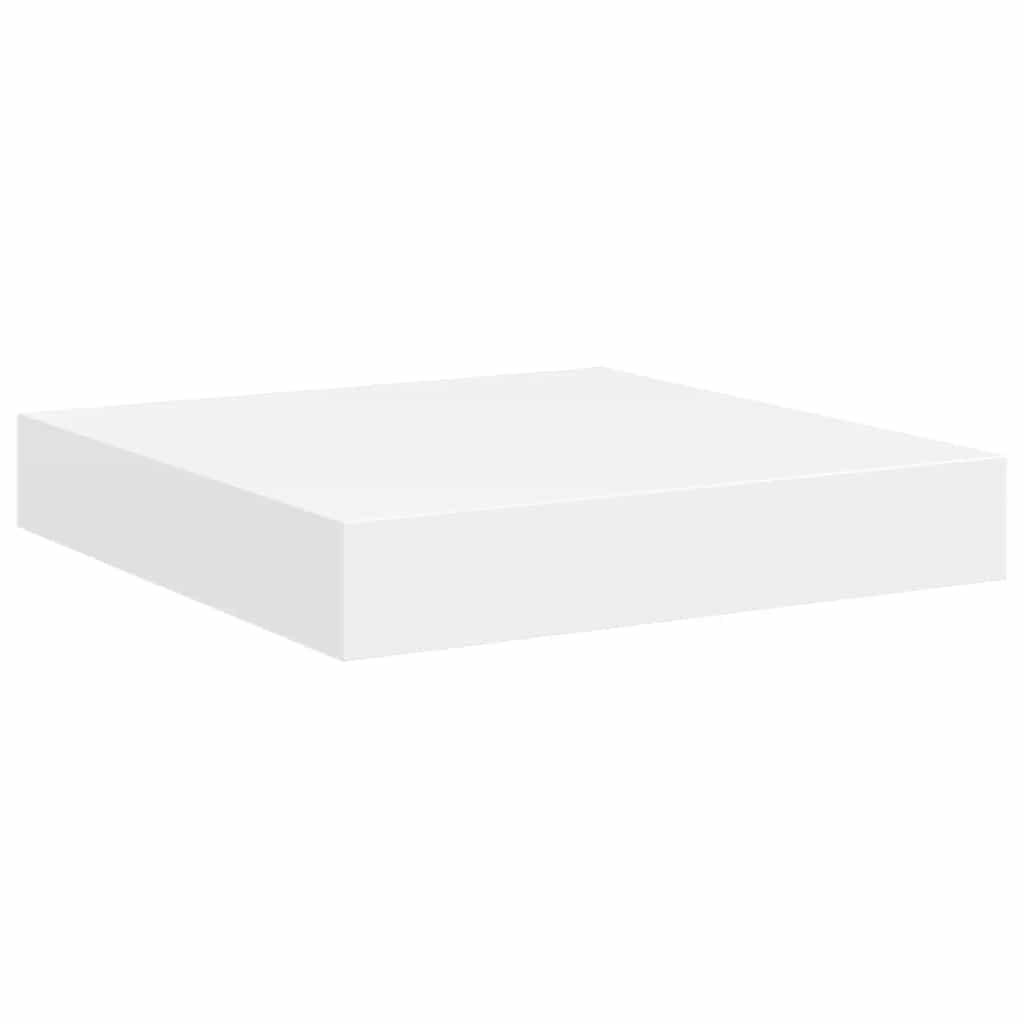 Floating Wall Shelves 2 pcs White 23x23.5x3.8 cm MDF