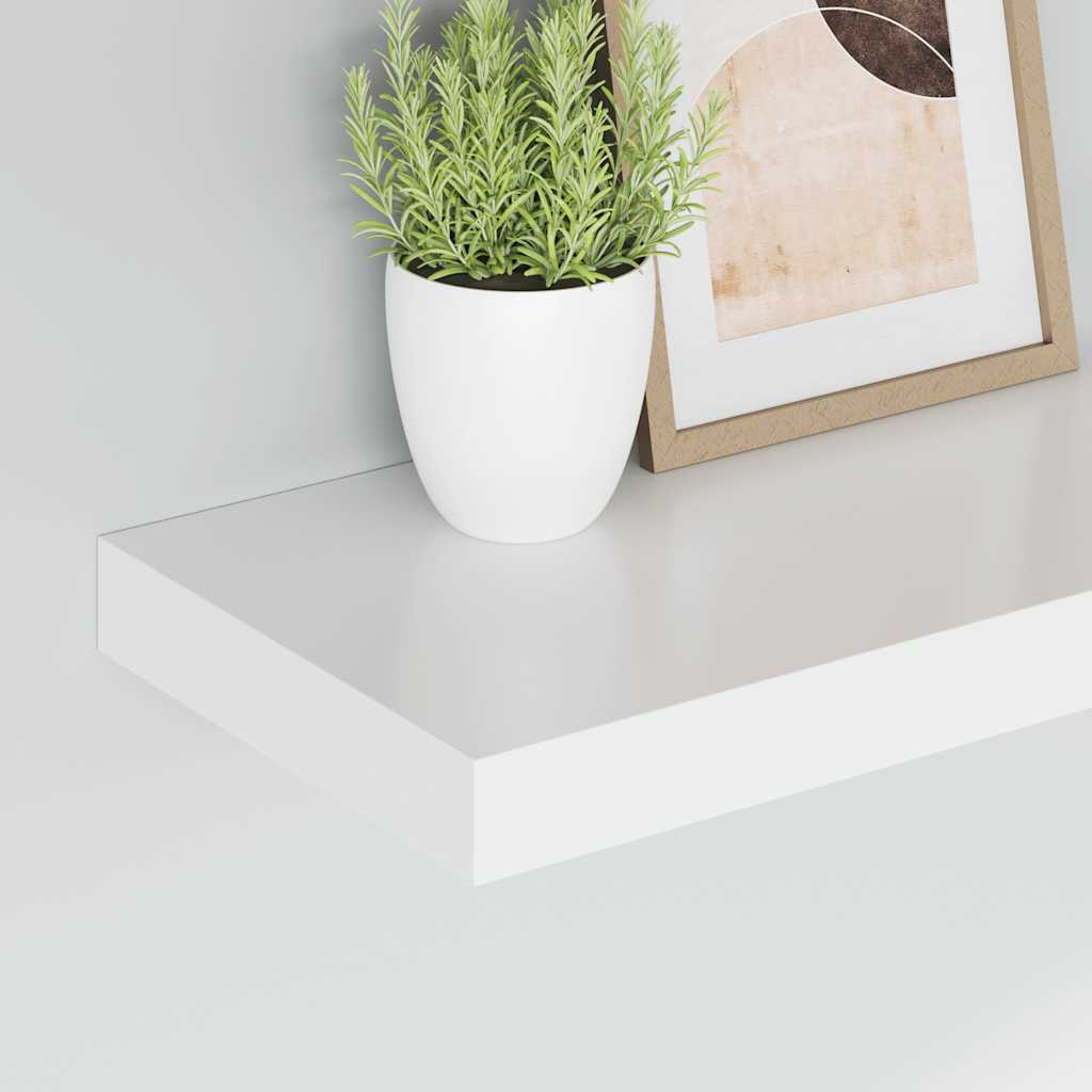 Floating Wall Shelf White 40x23x3.8 cm MDF