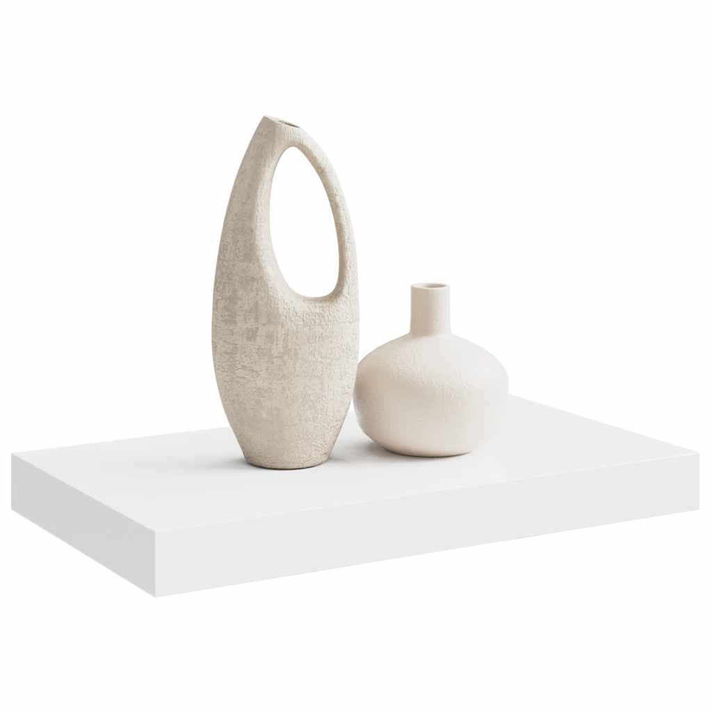 Floating Wall Shelf White 40x23x3.8 cm MDF