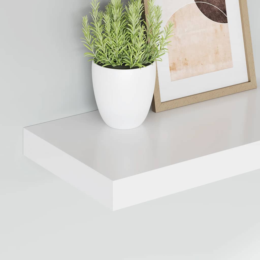 Floating Wall Shelves 4 pcs White 40x23x3.8 cm MDF