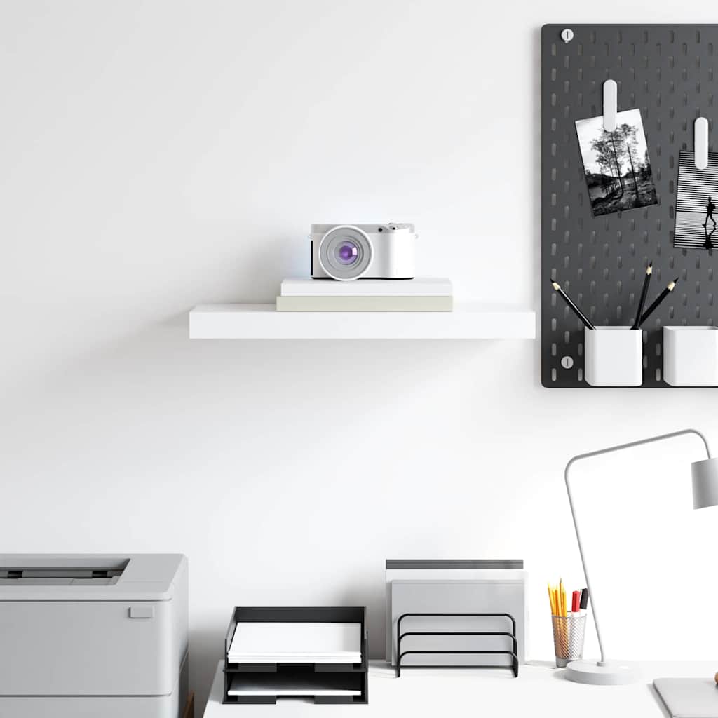 Floating Wall Shelf White 50x23x3.8 cm MDF