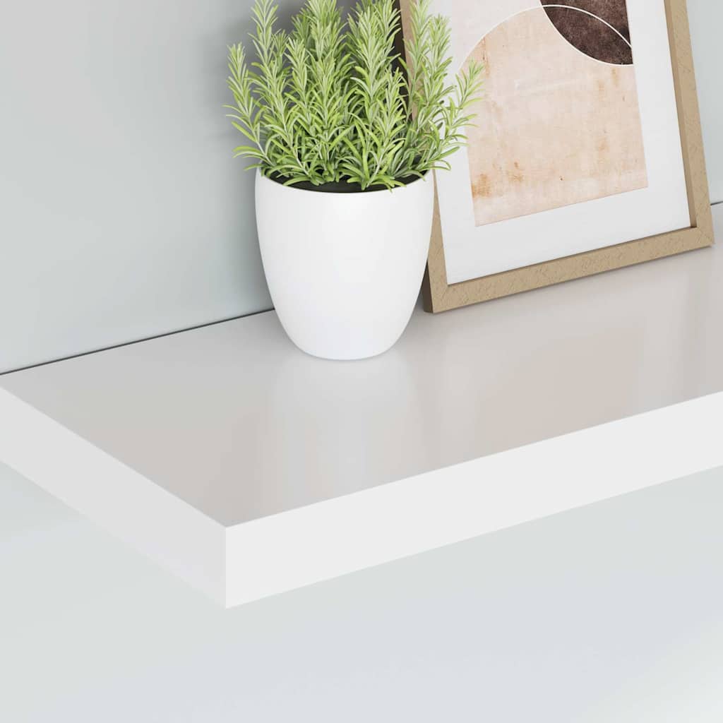 Floating Wall Shelf White 50x23x3.8 cm MDF