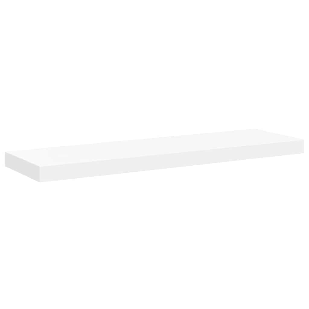 Floating Wall Shelf White 80x23.5x3.8 cm MDF