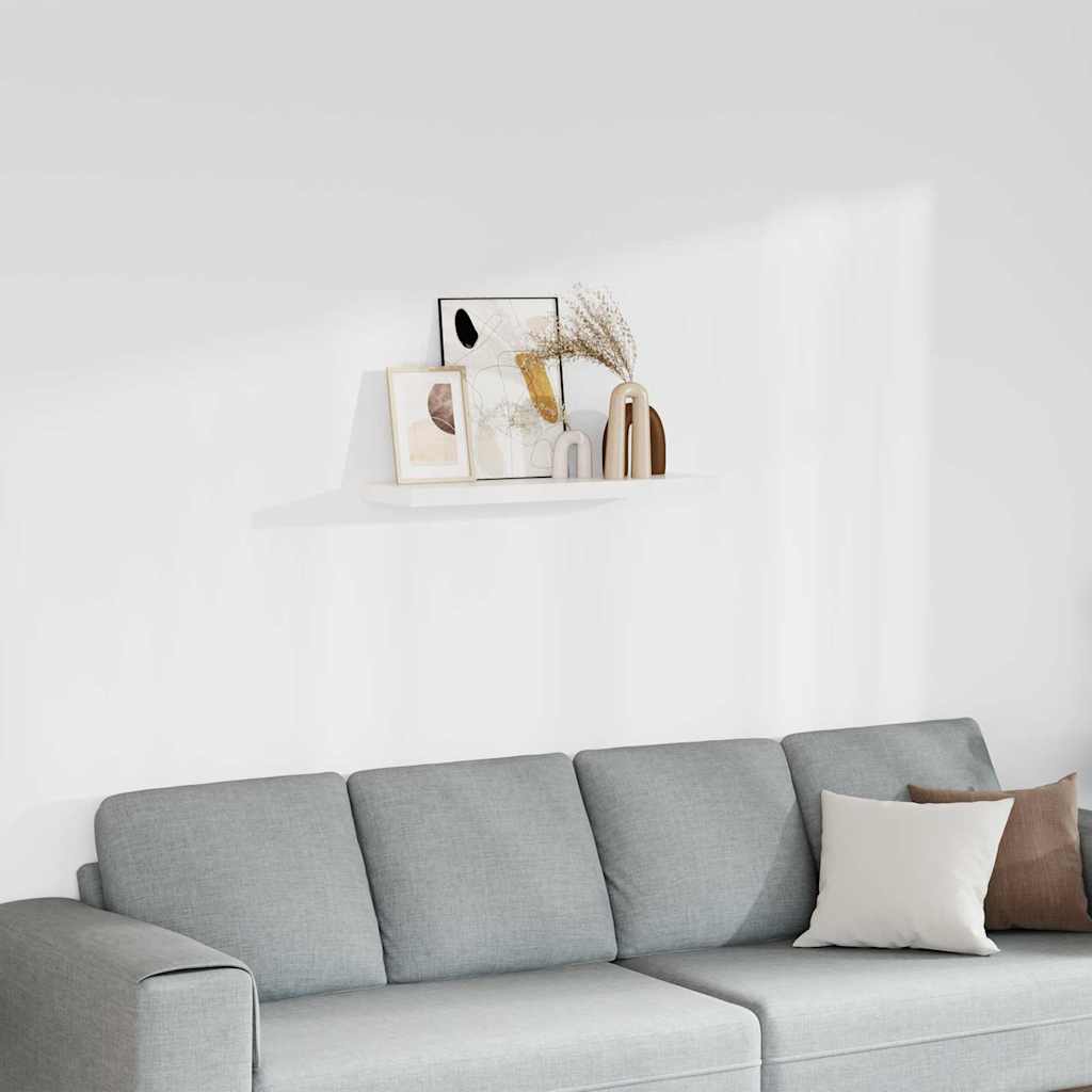 323814 vidaXL Floating Wall Shelf White 80x23,5x3,8 cm MDF