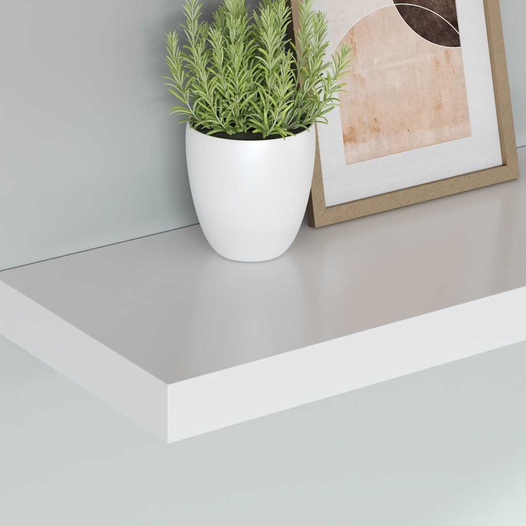 Floating Wall Shelves 4 pcs White 80x23.5x3.8 cm MDF