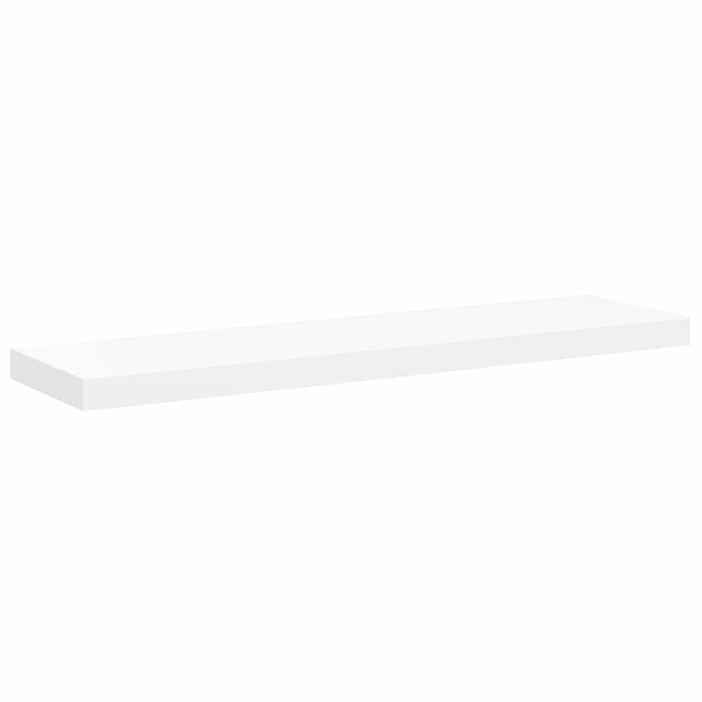 Floating Wall Shelf White 90x23.5x3.8 cm MDF