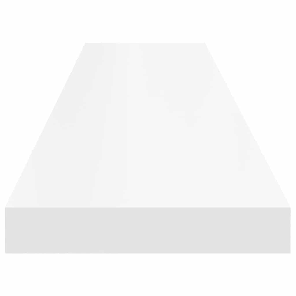 Floating Wall Shelf White 120x23.5x3.8 cm MDF