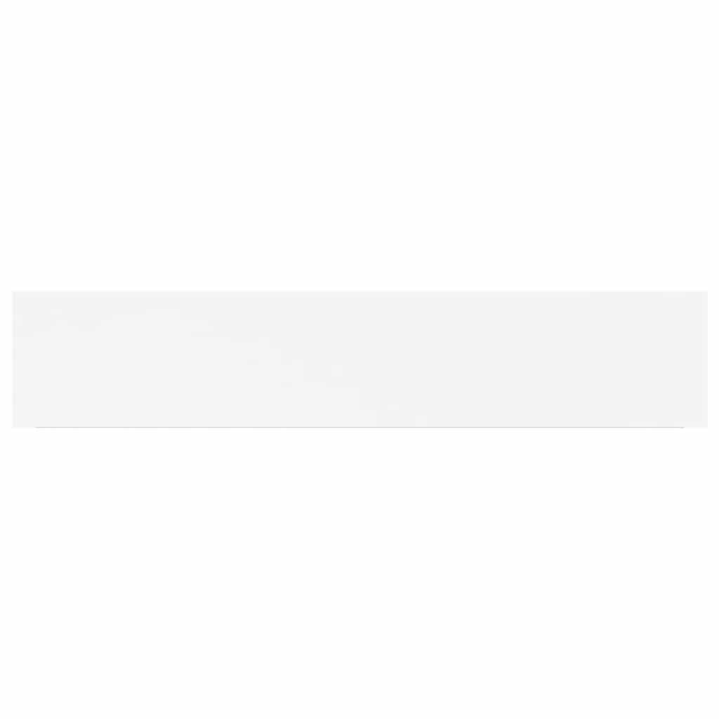 Floating Wall Shelf White 120x23.5x3.8 cm MDF