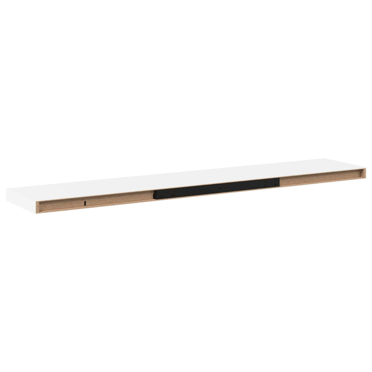 323820 vidaXL Floating Wall Shelf White 120x23,5x3,8 cm MDF