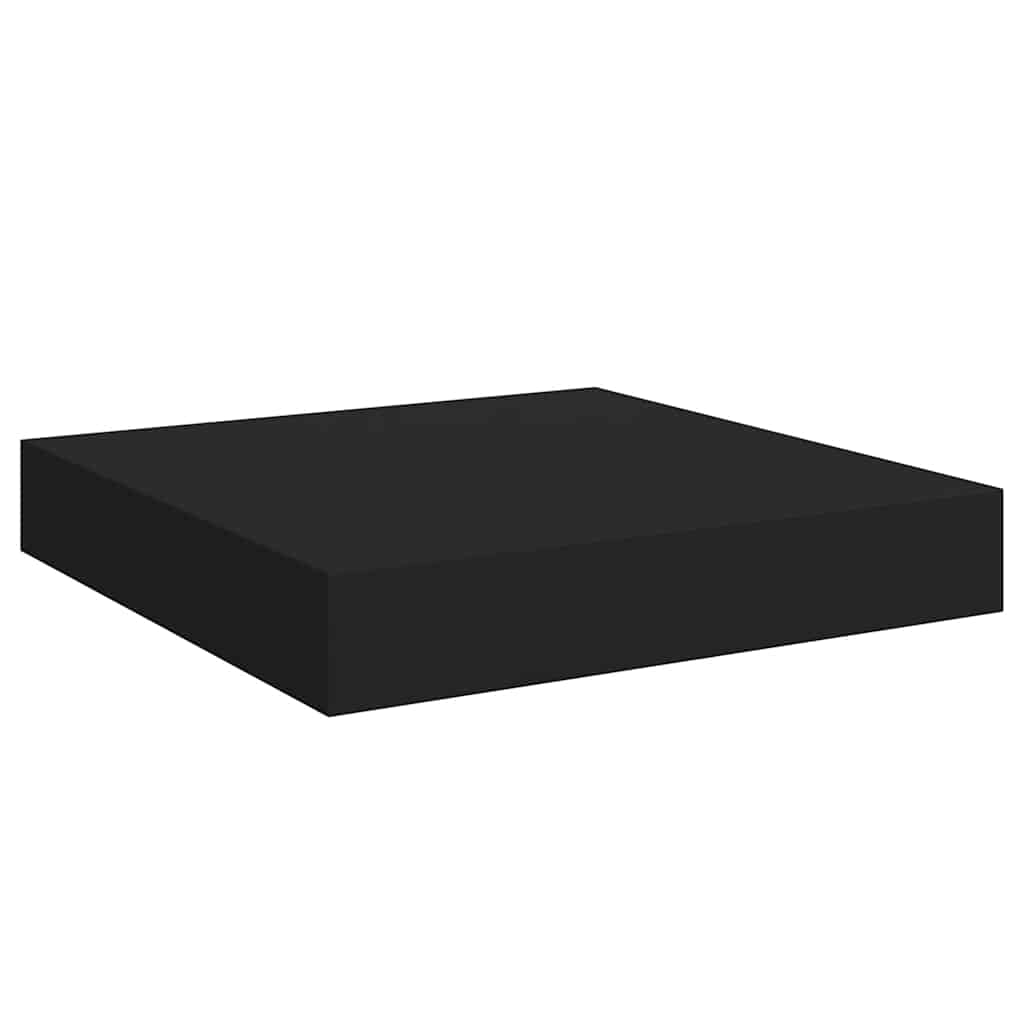 Floating Wall Shelf Black 23x23.5x3.8 cm MDF