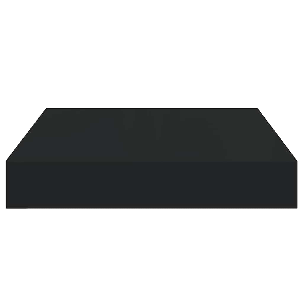 Floating Wall Shelf Black 23x23.5x3.8 cm MDF