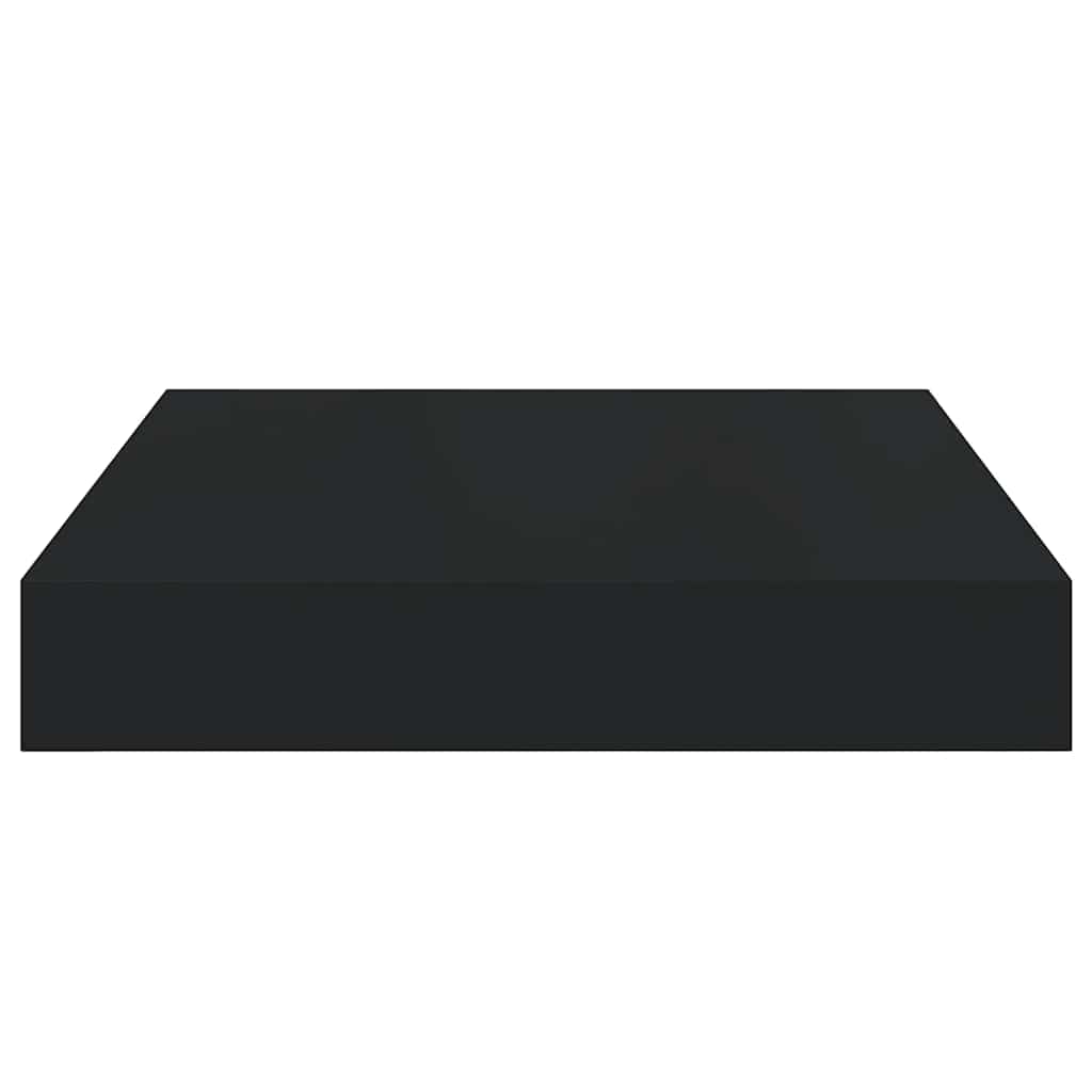 Floating Wall Shelves 4 pcs Black 23x23.5x3.8 cm MDF