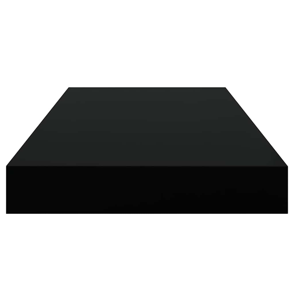 Floating Wall Shelves 2 pcs Black 50x23x3.8 cm MDF