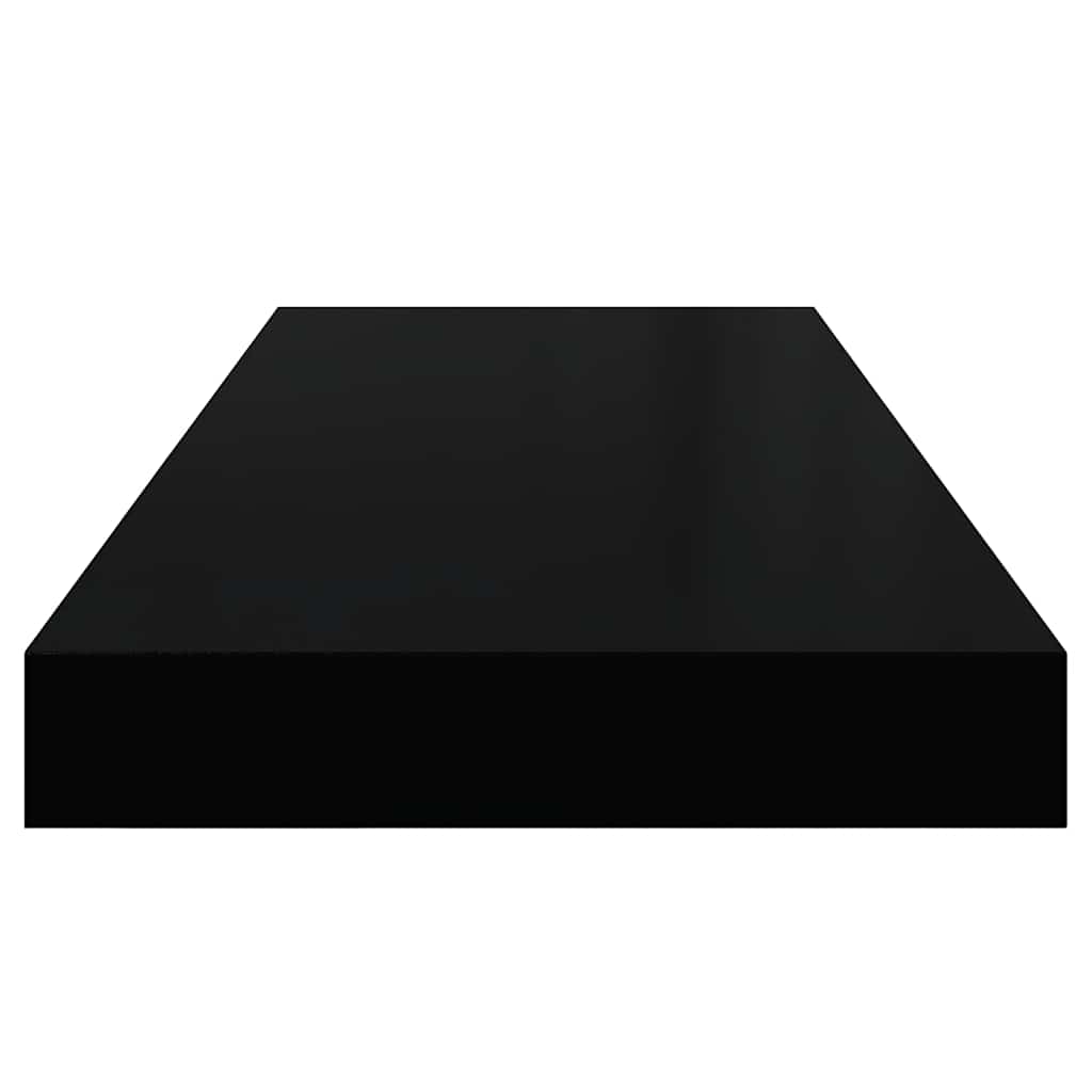 Floating Wall Shelf Black 60x23.5x3.8 cm MDF