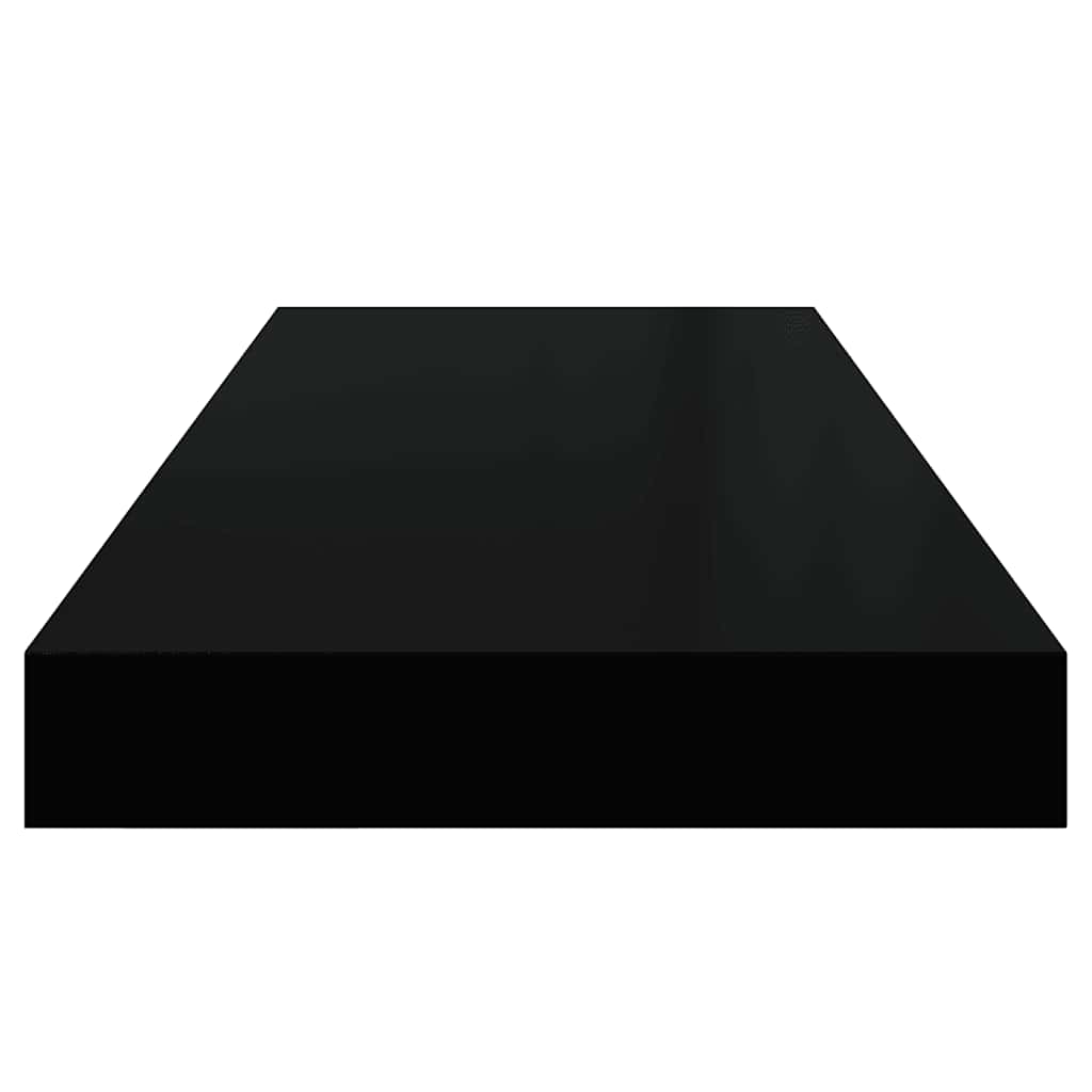 Floating Wall Shelves 2 pcs Black 60x23.5x3.8 cm MDF