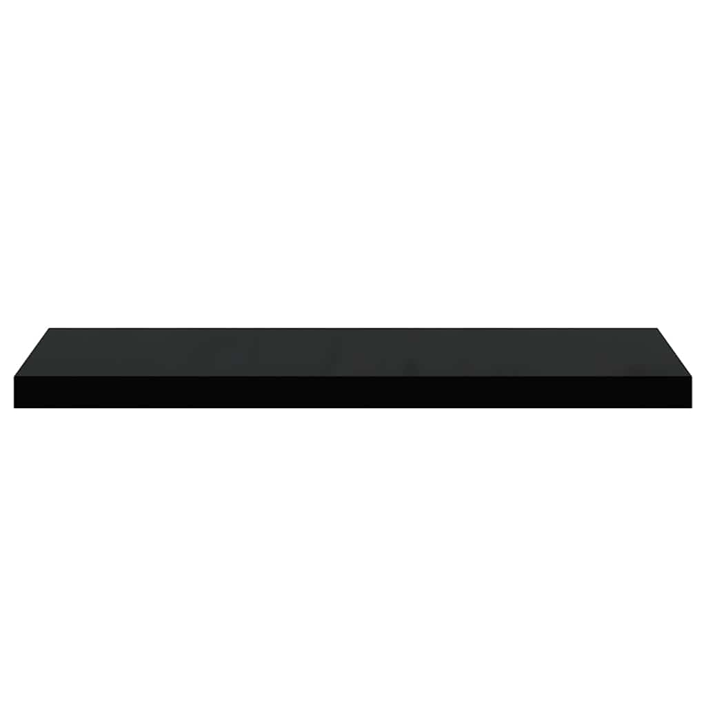 Floating Wall Shelf Black 80x23.5x3.8 cm MDF