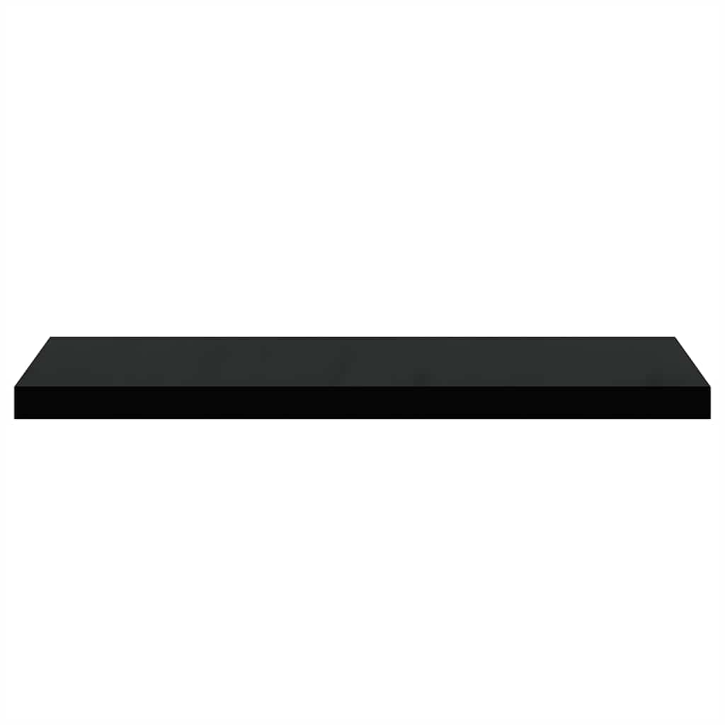 Floating Wall Shelves 2 pcs Black 80x23.5x3.8 cm MDF
