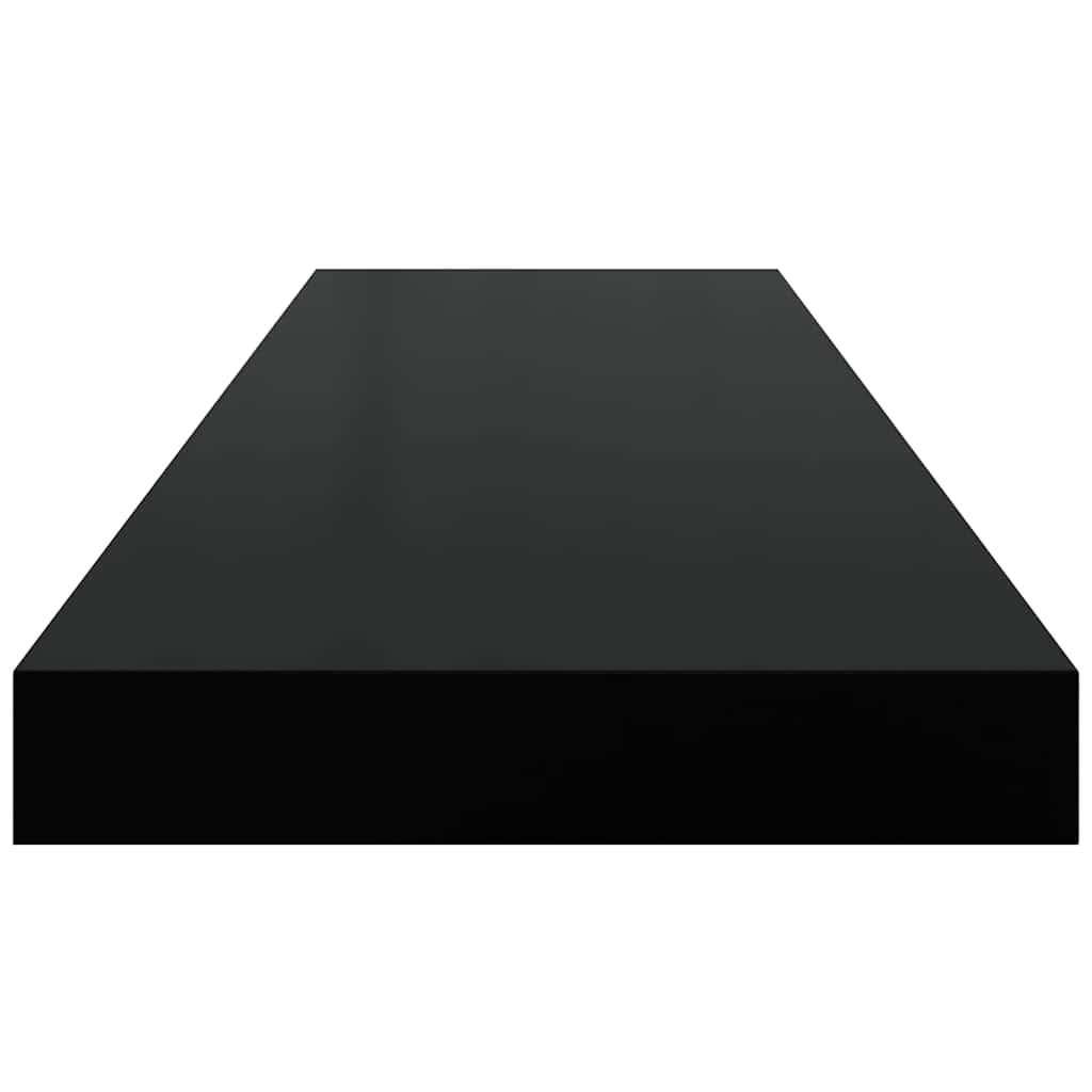 Floating Wall Shelves 2 pcs Black 80x23.5x3.8 cm MDF