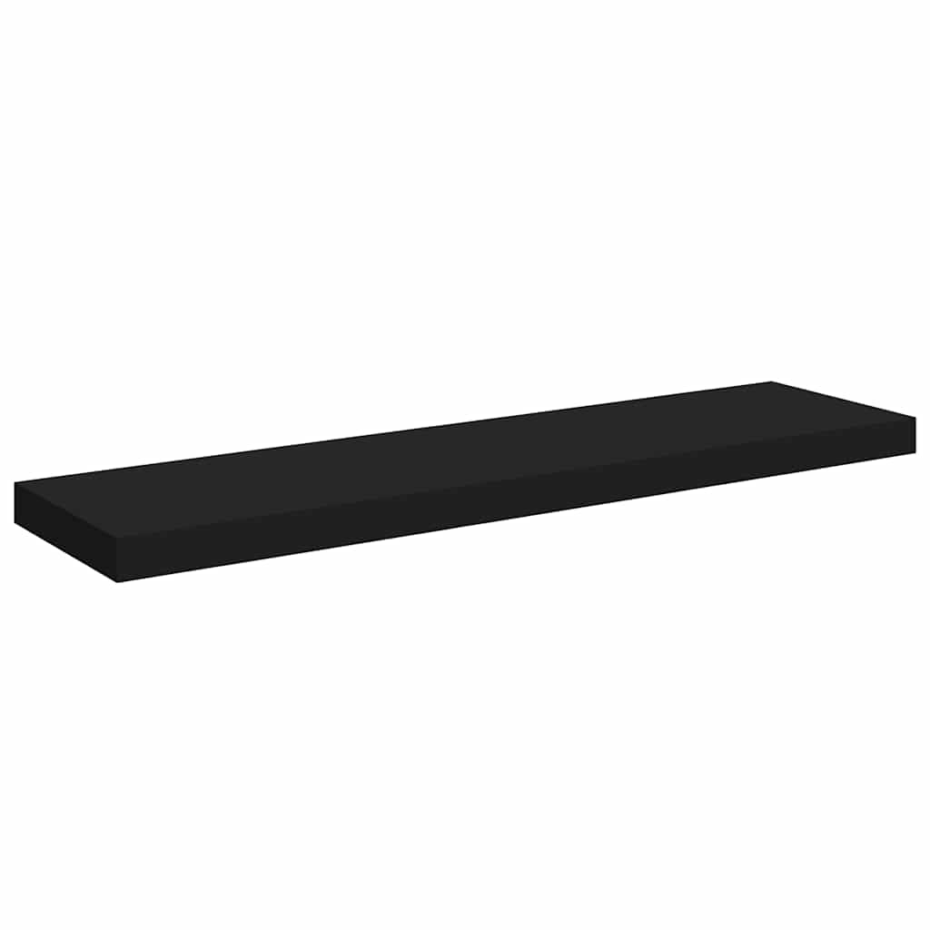 Floating Wall Shelves 4 pcs Black 90x23.5x3.8 cm MDF