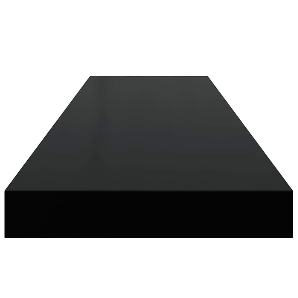 Floating Wall Shelves 4 pcs Black 90x23.5x3.8 cm MDF