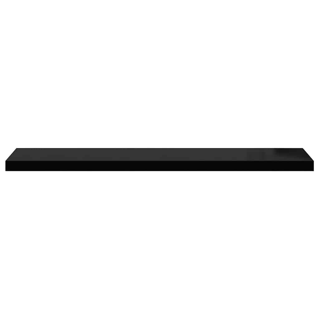Floating Wall Shelves 4 pcs Black 120x23.5x3.8 cm MDF