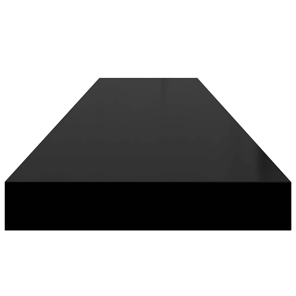 Floating Wall Shelves 4 pcs Black 120x23.5x3.8 cm MDF