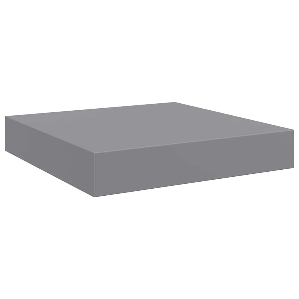 323844 vidaXL Floating Wall Shelf Grey 23x23,5x3,8 cm MDF