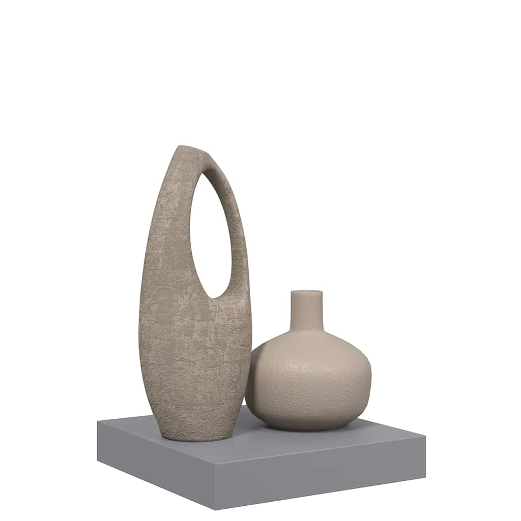 323844 vidaXL Floating Wall Shelf Grey 23x23,5x3,8 cm MDF