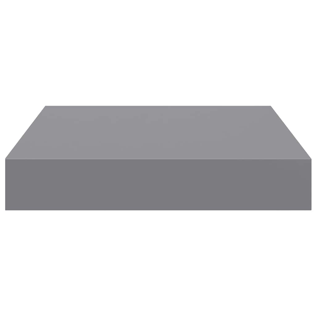 323844 vidaXL Floating Wall Shelf Grey 23x23,5x3,8 cm MDF