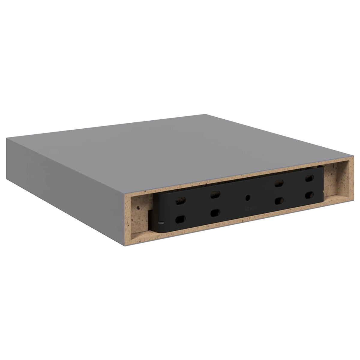 323844 vidaXL Floating Wall Shelf Grey 23x23,5x3,8 cm MDF