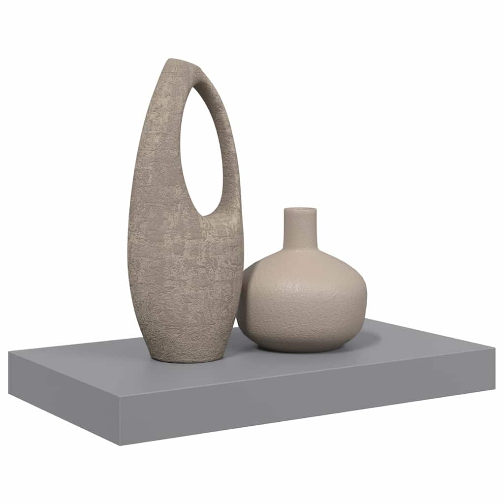 Floating Wall Shelf Grey 40x23x3.8 cm MDF