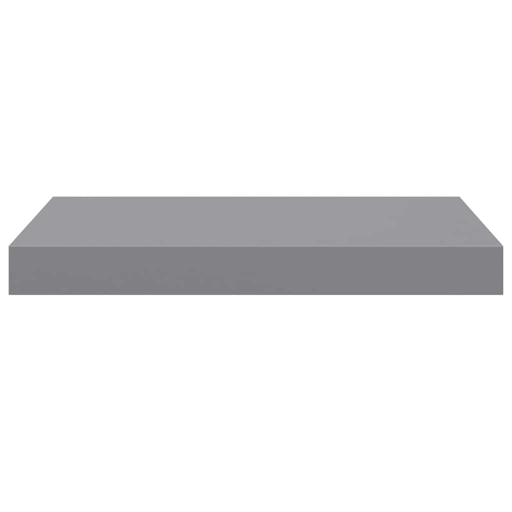 Floating Wall Shelves 2 pcs Grey 40x23x3.8 cm MDF