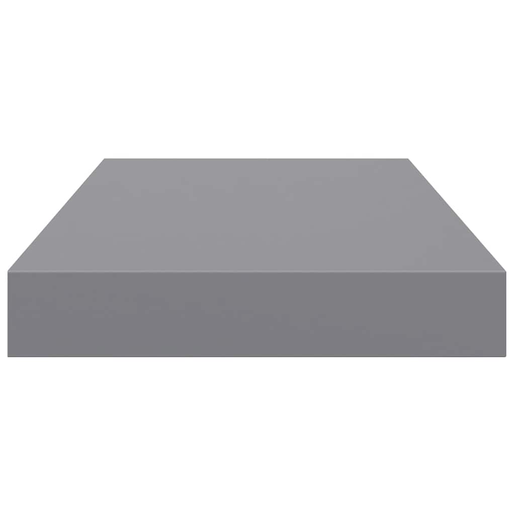 Floating Wall Shelves 2 pcs Grey 40x23x3.8 cm MDF
