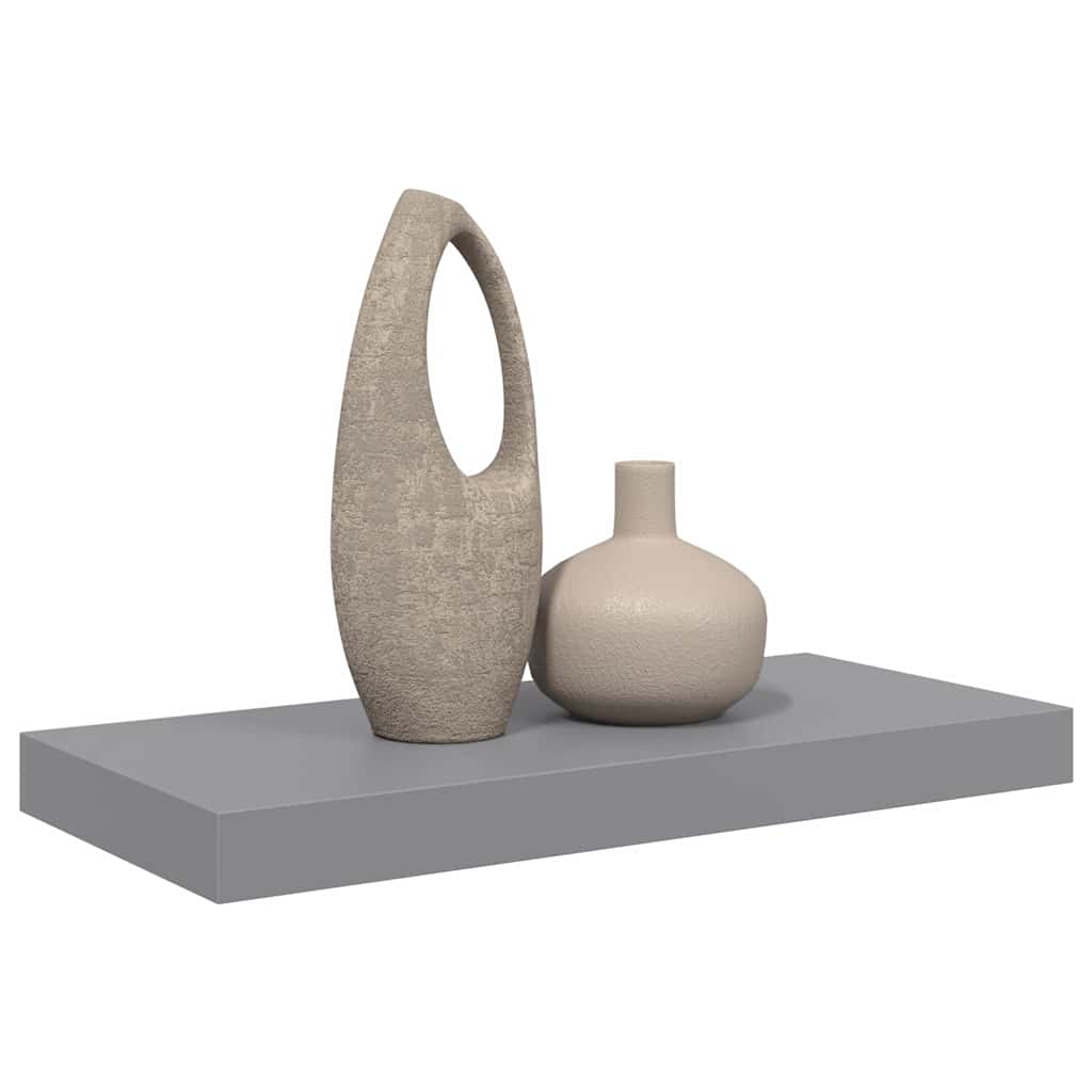 Floating Wall Shelf Grey 50x23x3.8 cm MDF