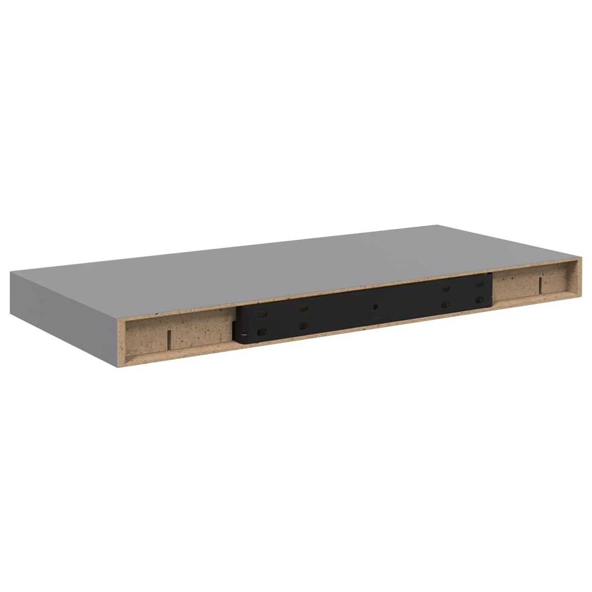 Floating Wall Shelf Grey 50x23.5x3.8 cm MDF